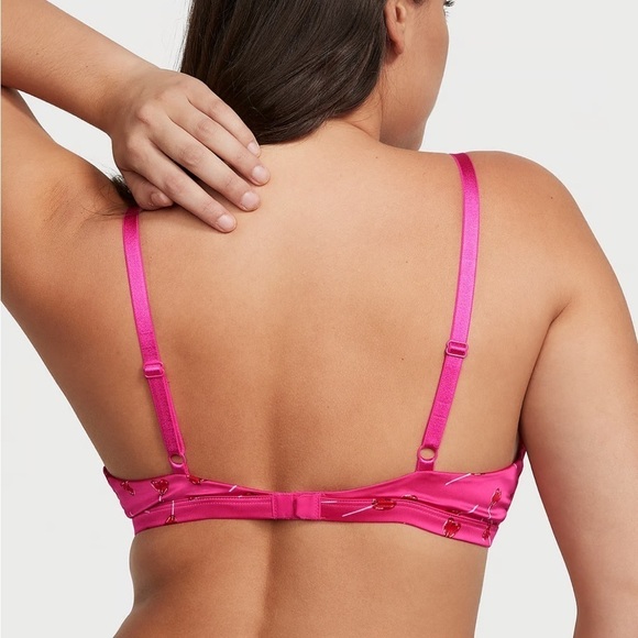 Victoria’s Secret Tease Wireless Triangle Bralette Forever Pink Lollipops Small - Picture 2 of 11